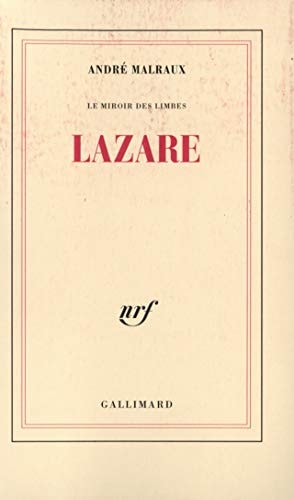 LAZARE, de André Malraux | portada del libro