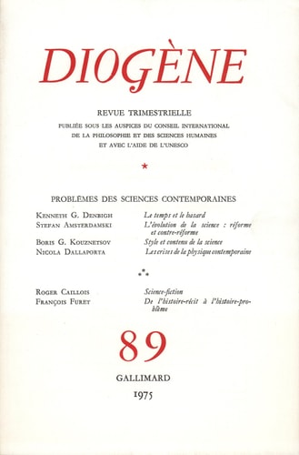 DIOGENE 89, de Collectifs | portada del libro