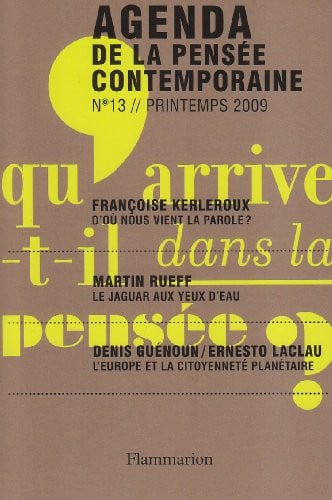 GENDA DE LA PENSEE CONTEMPORAINE N° 13, de JULLIEN FRANCOIS | portada del libro