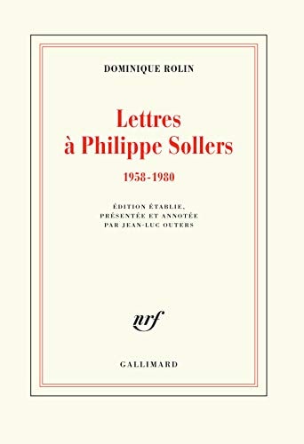 LETTRES A PHILIPPE SOLLERS 1958-1980, de Dominique Rolin | portada del libro
