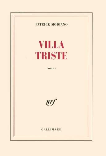 VILLA TRISTE, de Patrick Modiano | portada del libro