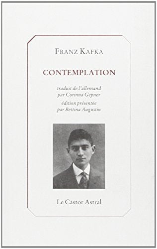 CONTEMPLATION, de Franz Kafka | portada del libro