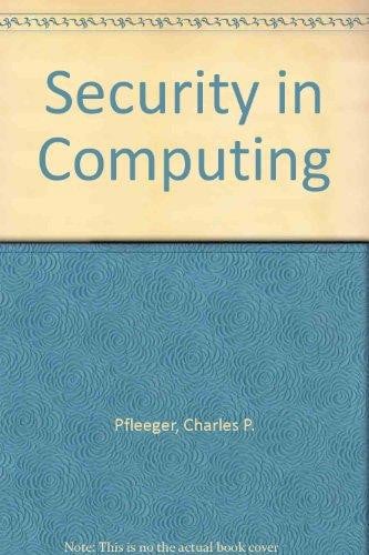 SECURITY IN COMPUTING, de PFLEGER | portada del libro