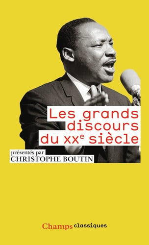 ES GRANDS DISCOURS DU XXE SIE, de BOUTIN CHRISTOPHE | portada del libro