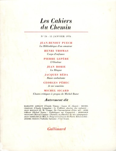 LES CAHIERS DU CHEMIN 26 15 JANVIER 1976, de Collectifs | portada del libro