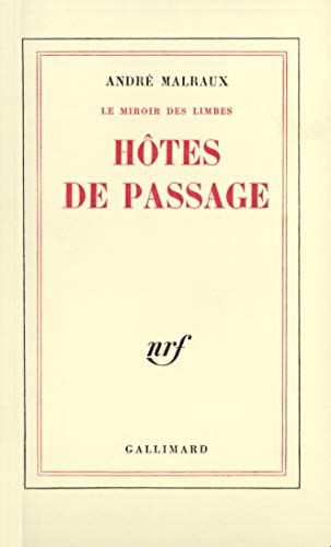 HOTES DE PASSAGE, de André Malraux | portada del libro