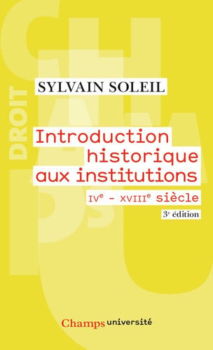 NTRODUCTION HISTORIQUE AUX IN, de SOLEIL SYLVAIN | portada del libro