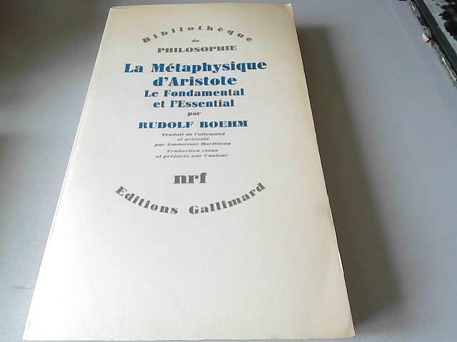 LA METAPHYSIQUE D'ARISTOTE, de Boehm | portada del libro