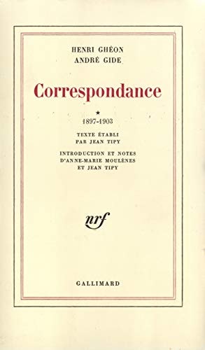 CORRESPONDANCE T1 ET T2 SOUS FILM, de Gide | portada del libro