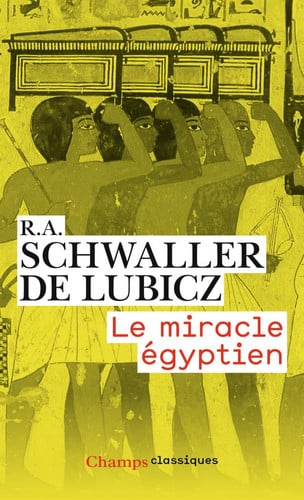 IRACLE EGYPTIEN, de SCHWALLER DE LUBICZ RENE ADOLPHE | portada del libro