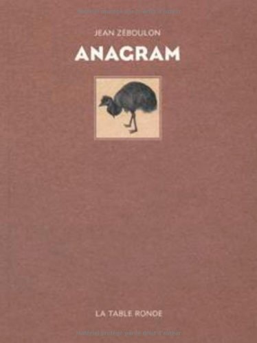 ANAGRAM, de Jean Zéboulon | portada del libro