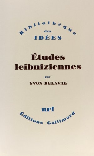ETUDES LEIBNIZIENNES, de Yvon Belaval | portada del libro