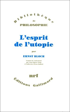 L'ESPRIT DE L'UTOPIE, de Ernst Bloch | portada del libro