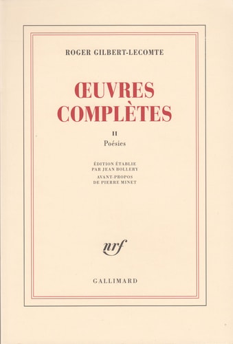 OEUVRES COMPLETES T2 POESIES, de Roger Gilbert-Lecomte | portada del libro