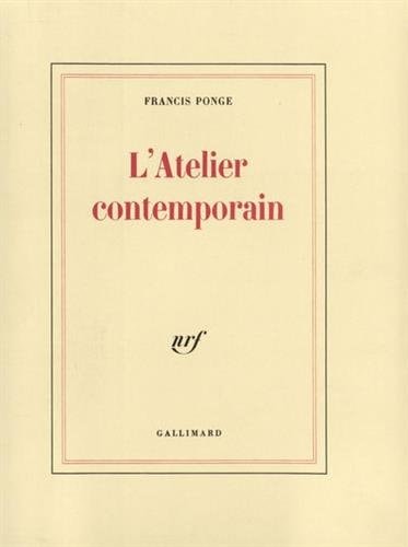 L'ATELIER CONTEMPORAIN, de Ponge | portada del libro