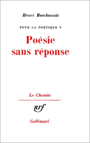 POUR LA POETIQUE T5, de Meschonnic | portada del libro