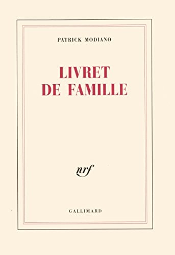 LIVRET DE FAMILLE, de Patrick Modiano | portada del libro