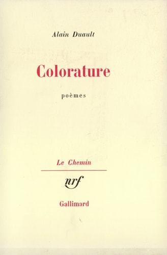 COLORATURE, de Duault | portada del libro