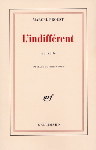 L'INDIFFERENT, de Marcel Proust | portada del libro