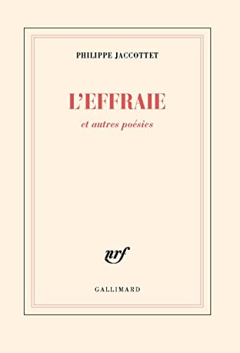 L'EFFRAIE ET AUTRES POESIES, de Philippe Jaccottet | portada del libro