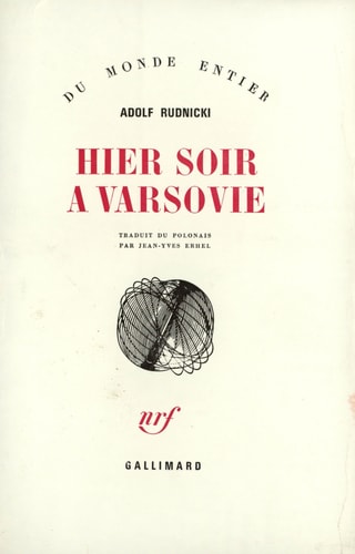 HIER SOIR A VARSOVIE, de Adolf Rudnicki | portada del libro