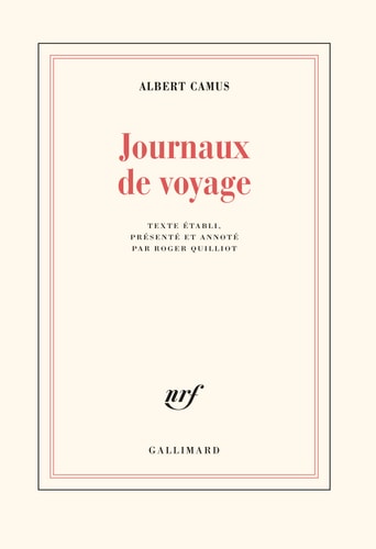 JOURNAUX DE VOYAGE, de Albert Camus | portada del libro
