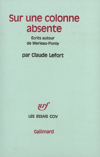 SUR UNE COLONNE ABSENTE, de Lefort | portada del libro