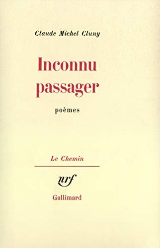 INCONNU PASSAGER, de Cluny | portada del libro