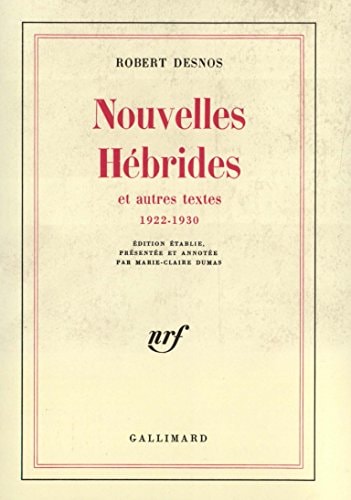 NOUVELLES HEBRIDES ET AUTRES TEXTES, de Desnos | portada del libro