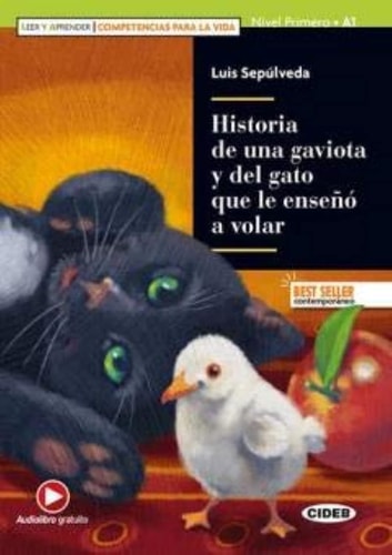 HISTORIA DE UNA GAVIOTA Y DEL GAT+@AUDIO, de Luis Sepúlveda | portada del libro