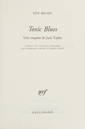 TOXIC BLUES, de Ken Bruen | portada del libro