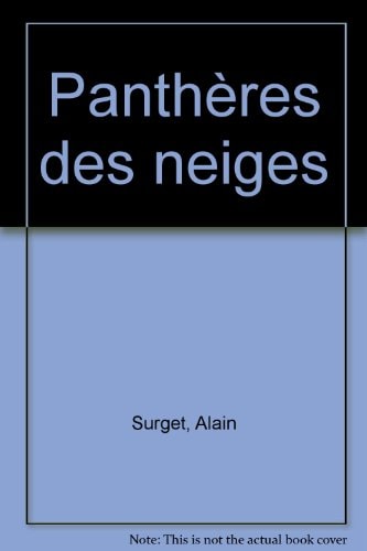 PANTHERE DES NEIGES 23, de Alain Surget | portada del libro