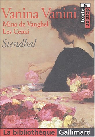 VANINA VANINI/MINA DE VANGHEL/LES CENCI, de Stendhal | portada del libro