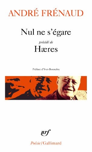 NUL NE S'EGARE/HAERES, de ANDRE FRENAUD | portada del libro