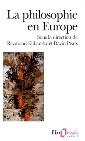 LA PHILOSOPHIE EN EUROPE, de Raymond Klibansky | portada del libro