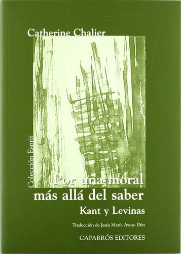 Por una moral mas allá del saber, de Chalier | portada del libro