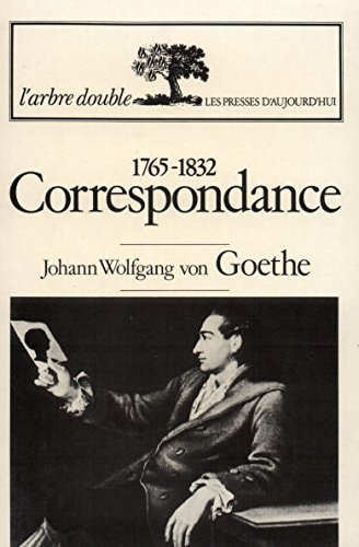 CORRESPONDANCE, de Johann Wolfgang von Goethe | portada del libro