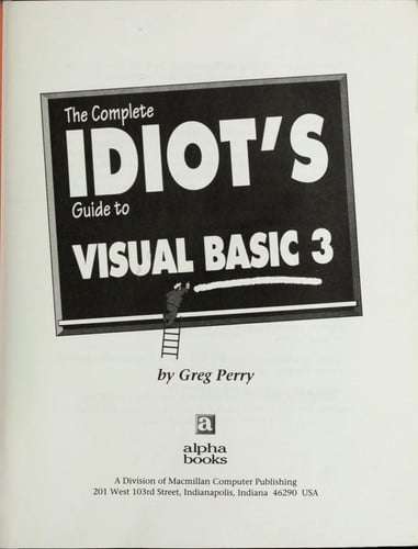 COMPLETE IDIOT'S G.VISUAL BASIC, de PERRY | portada del libro