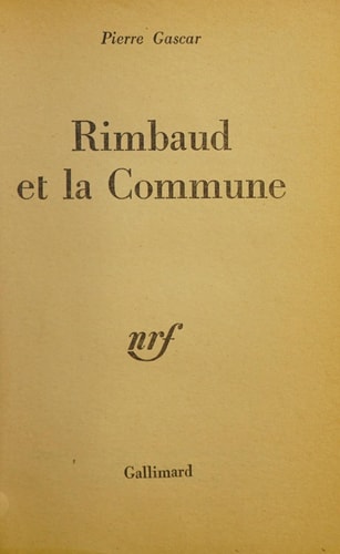 RIMBAUD ET LA COMMUNE, de Gascar | portada del libro