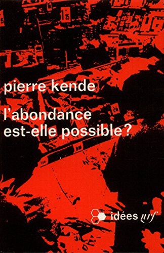 L'ABONDANCE EST-ELLE POSSIBLE ?, de P Kende | portada del libro