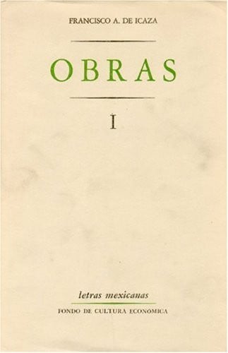 Obras, I, de ICAZA | portada del libro
