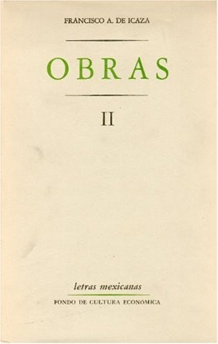 Obras, II, de ICAZA | portada del libro