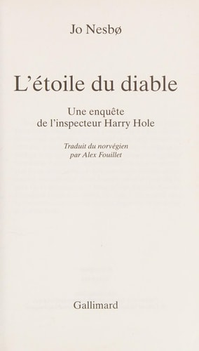 L'ETOILE DU DIABLE, de Jo Nesbø | portada del libro