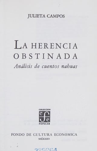 HERENCIA OBSTINADA, de CAMPOS | portada del libro