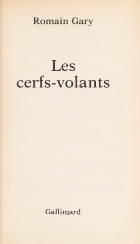LES CERFS-VOLANTS, de Gary | portada del libro