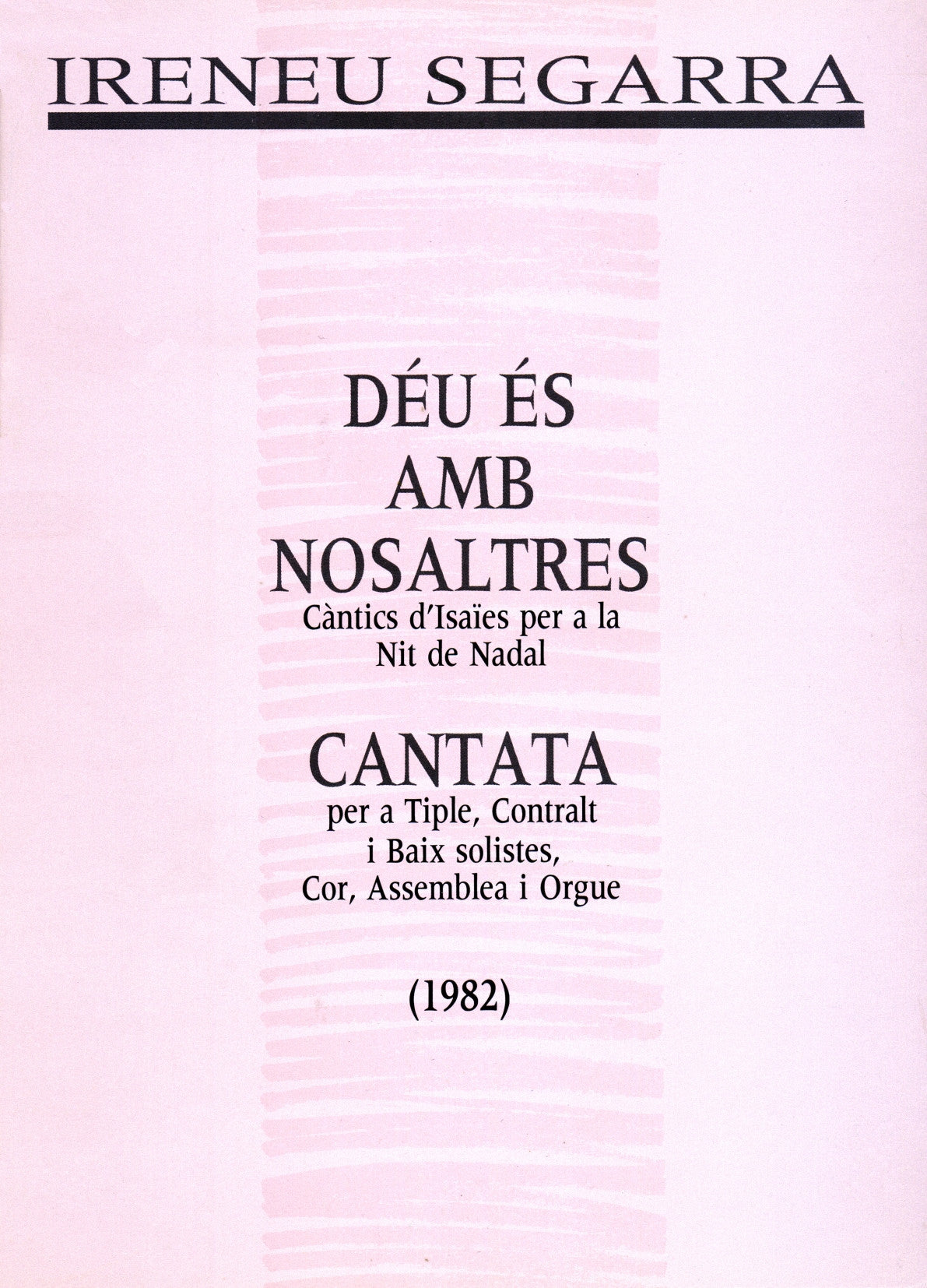Déu és amb nosaltres (Cantata), de Segarra | portada del libro