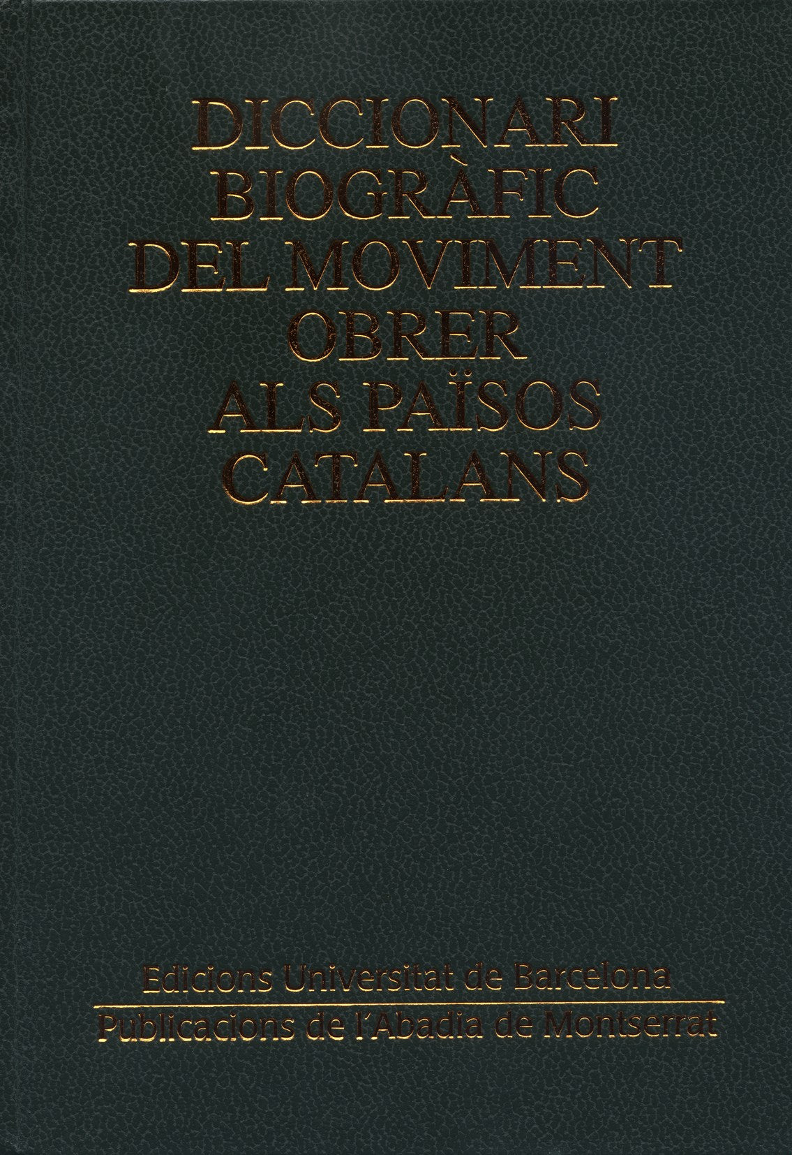 Diccionari biogràfic del moviment obrer als països catalans, de Martínez de Sas | portada del libro