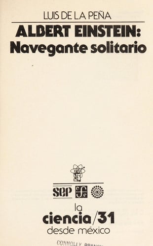 ALBERT EINSTEIN NAVEGANTE, de PEÑA | portada del libro