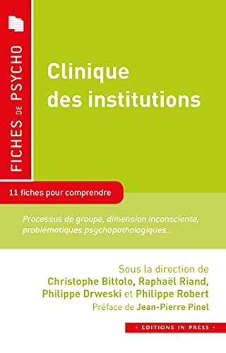 LINIQUE DES INSTITUTIONS, de Jean-Pierre Pinel | portada del libro