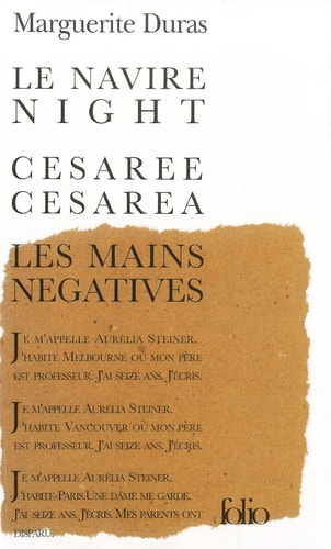 LE NAVIRE NIGHT, de Marguerite Duras | portada del libro